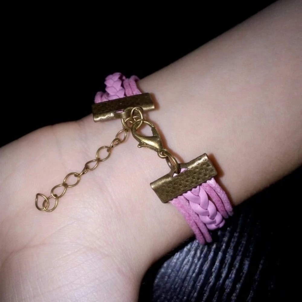 🐦💗Handmade peace and bird leather bracelet - Picture 3 of 4